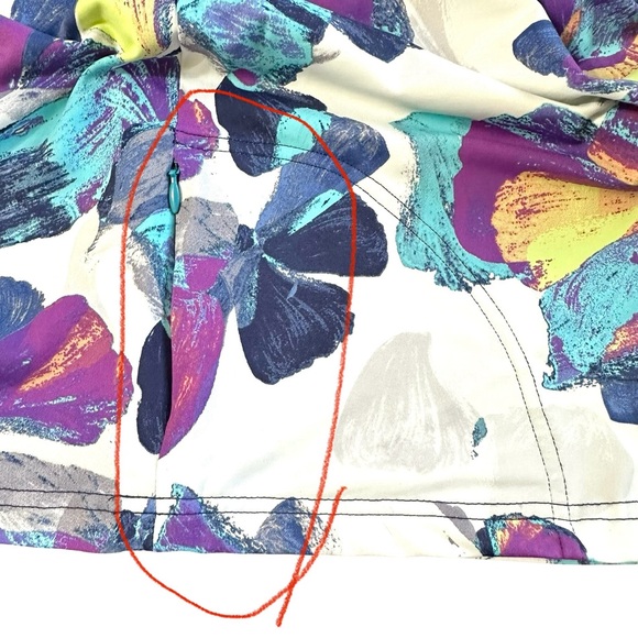 Title Nine Floral Diamalete Colorful Activewear Athletic Dress Size Medium - Picture 12 of 16